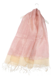 Double Layered Shimmer Silk Scarf
