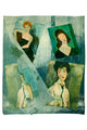 Modigliani Italian Expressionism Female Portrait Painting Print Art Silk Scarf