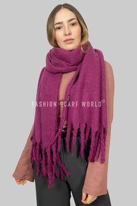 Plain Tassel Blanket Scarf