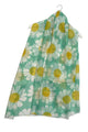 Large Daisy Print Frayed Scarf