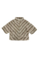 Chevron Faux Fur Sleeved Jacket