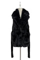 Faux Fur Long Gilet with Belt