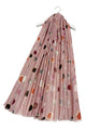 Foiled Polka Dot Frayed Scarf