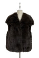 Oversized Lapel Faux Fur Gilet