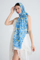 Foiled Starry Night Art Print Frayed Scarf
