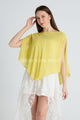 Plain Curved Chiffon Poncho/Cover Up