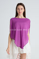 Plain Curved Chiffon Poncho/Cover Up