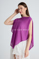 Plain Curved Chiffon Poncho/Cover Up