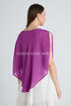 Plain Curved Chiffon Poncho/Cover Up