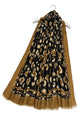 Leopard Print Heart Foiled Frayed Scarf