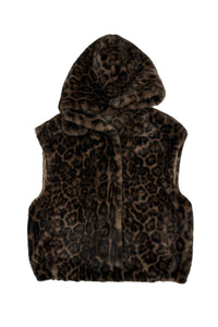 Luxe  Faux Fur Hooded Gilet