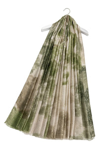 Watercolour Foiled Speckle Frayed Scarf