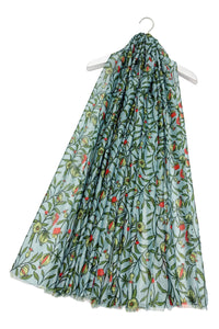 Vintage Floral Frayed Scarf