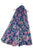 Intwined Floral Metallic Thread Frayed Scarf