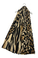 Animal Print Frayed Wool Scarf