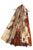 Beautiful Lily Flower Border Print Frayed Scarf