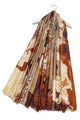 Beautiful Lily Flower Border Print Frayed Scarf