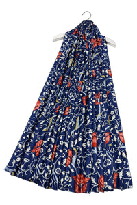 'Medway' Impressionist Print Wool Frayed Scarf