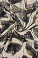 Ginkgo Leaf Gold Foil Shimmer Frayed Scarf