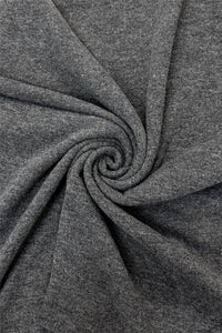 Plain Cuffed Diagonal Drape Wool Poncho