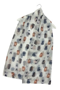 Mixed Cats / Kitten Print Scarf