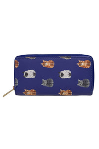Cat Print Bag Collection - Navy