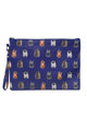 Cat Print Bag Collection - Navy