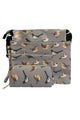 British Wildlife Bird Print Bag Collection - Grey