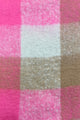 Check Stripe Soft Blanket Tassel Scarf