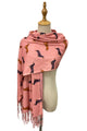 Dachshund Sausage Dog Print Tassel Scarf