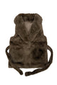 Faux Fur Long Gilet with Belt