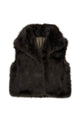 Oversized Lapel Faux Fur Gilet