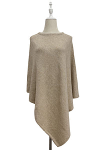 Plain Cosy Metallic Thread Poncho