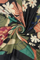 Bold Mixed Floral Print Frayed Scarf