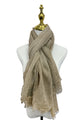 Made In Italy Plain Bamboo Scarf - Tan