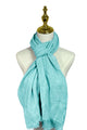 Made In Italy Plain Modal/Linen Frayed Scarf
