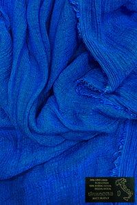 Made In Italy Plain Modal/Linen Frayed Scarf