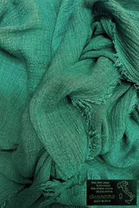 Made In Italy Plain Modal/Linen Frayed Scarf