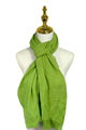 Made In Italy Plain Modal/Linen Frayed Scarf