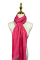 Made In Italy Plain Modal/Linen Frayed Scarf