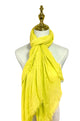 Made In Italy Plain Modal/Linen Frayed Scarf