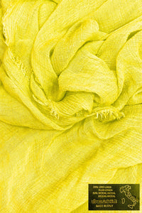 Made In Italy Plain Modal/Linen Frayed Scarf
