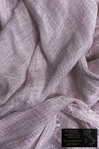 Made In Italy Plain Modal/Linen Frayed Scarf