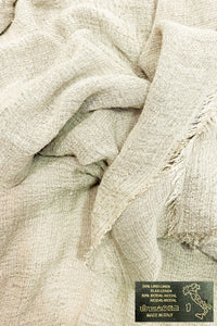 Made In Italy Plain Modal/Linen Frayed Scarf