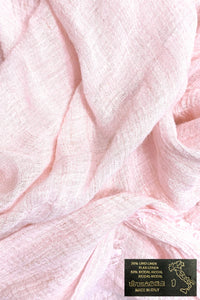 Made In Italy Plain Modal/Linen Frayed Scarf