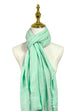 Made In Italy Plain Modal/Linen Frayed Scarf