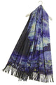 Van Gogh Starry Night Art Print Wool Tassel Scarf