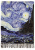 Van Gogh Starry Night Art Print Wool Tassel Scarf