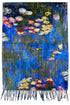 Monet Water Lily  Art Print Wool Tassel Scarf