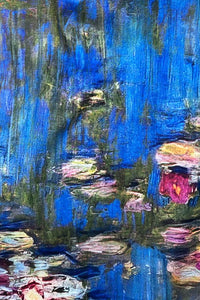 Monet Water Lily  Art Print Wool Tassel Scarf